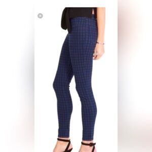 NWT SPANX JEAN-ISH ANKLE LENGTH LEGGINGS PANTS-LAPIS NIGHT CHECK-SMALL A368975